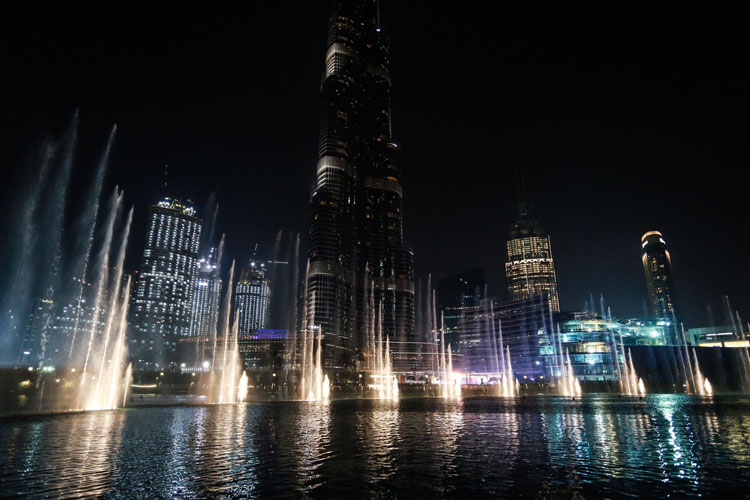 Fontein show Dubai
