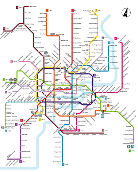 Reiservaring Shanghai; metronetwerk