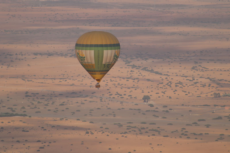 Ballonvaart boven Marrakech met tieners
