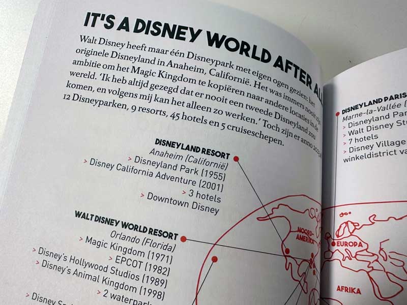 Boek met feitjes over Disney en Disneyland
