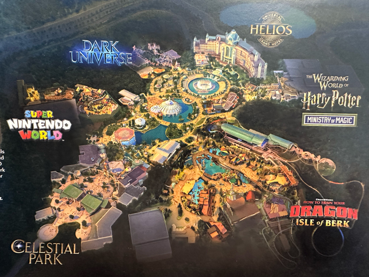 Plattegrond van Epic Universe